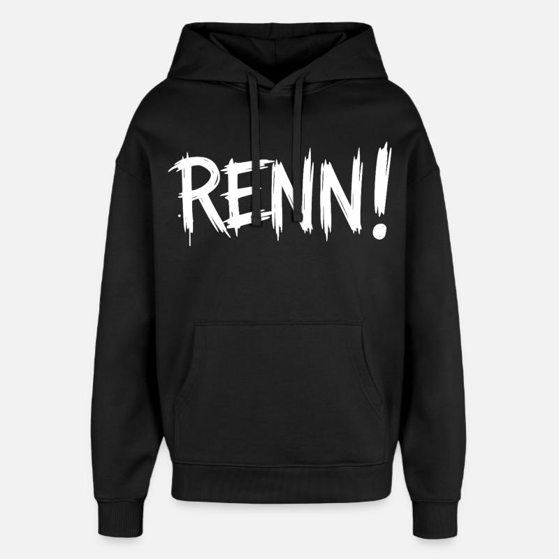 Courir! (Course, course, jogging, coureur) - Sweat à capuche unisexe Stanley/Stella Oversized - noir