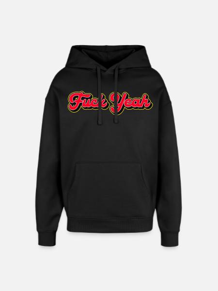 Fuck Yeah 3D Red Script - Sweat à capuche unisexe Stanley/Stella Oversized - noir