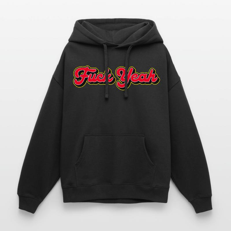 Verdammt ja, 3D Red Script Oversized Unisex Hoodie von Stanley/Stella