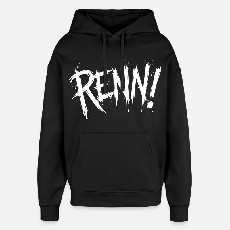 Courir! (Course, course, jogging, coureur) - Sweat à capuche unisexe Stanley/Stella Oversized - noir