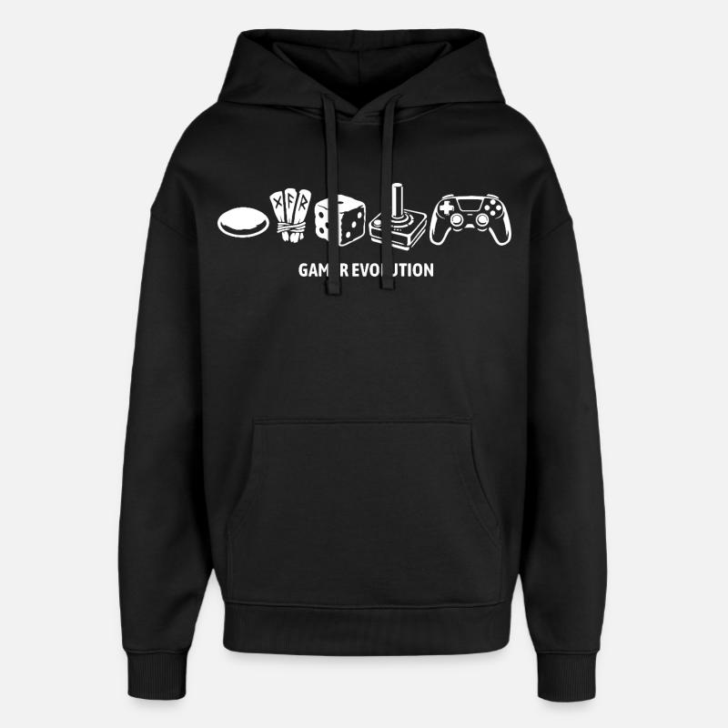 Controller Evolution | Gamer - Oversized Unisex Hoodie von Stanley/Stella - Schwarz