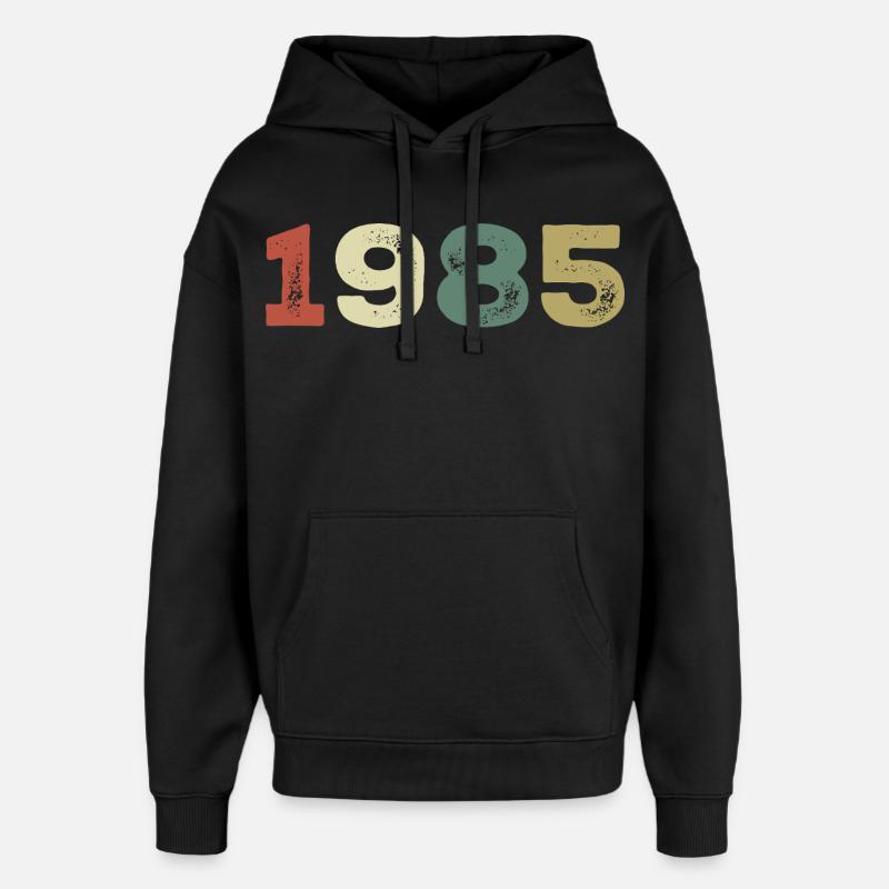 1985 Né en 1985 - Sweat à capuche unisexe Stanley/Stella Oversized - noir