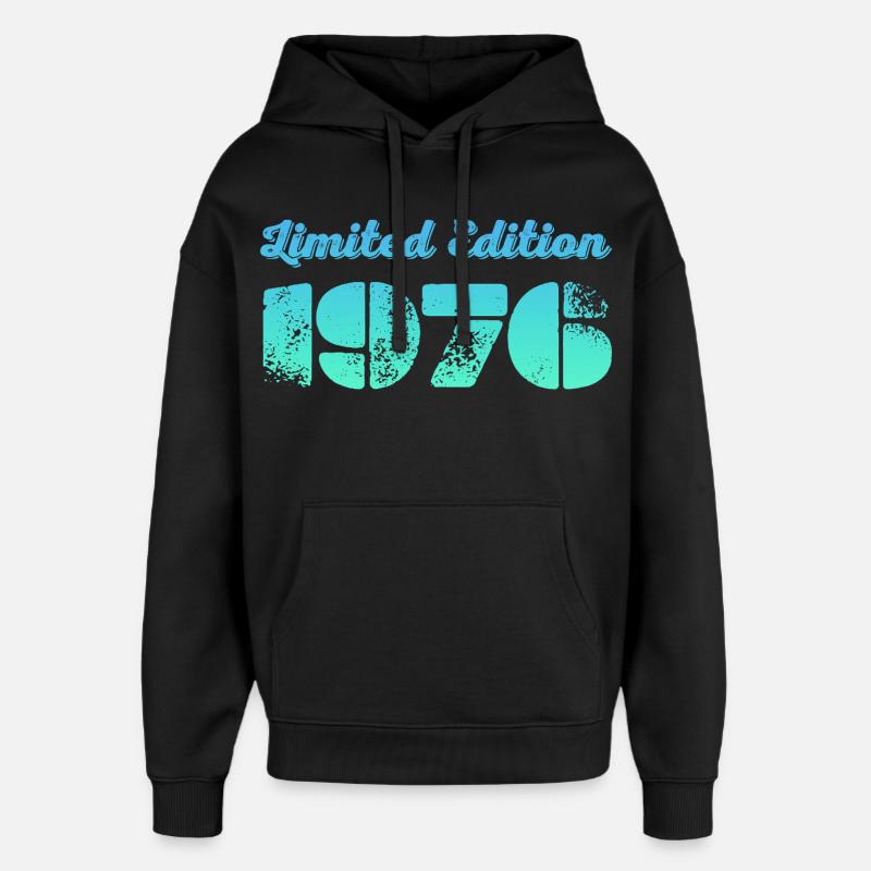 Millésime 1976 - Sweat à capuche unisexe Stanley/Stella Oversized - noir