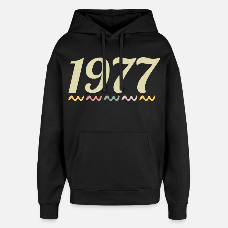 1977 - Sweat à capuche unisexe Stanley/Stella Oversized - noir