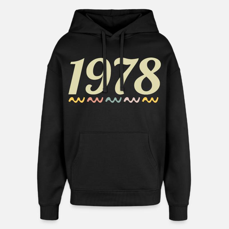 1978 - Sweat à capuche unisexe Stanley/Stella Oversized - noir