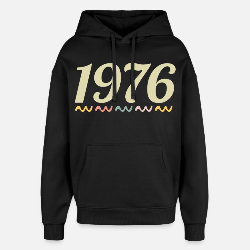 1976 - Sweat à capuche unisexe Stanley/Stella Oversized - noir