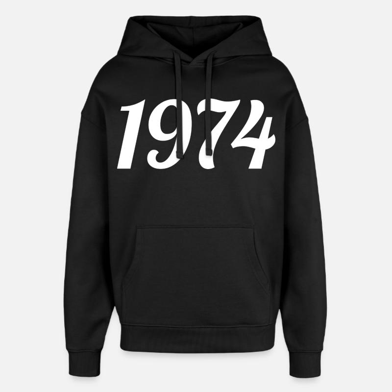 1974 - Sweat à capuche unisexe Stanley/Stella Oversized - noir