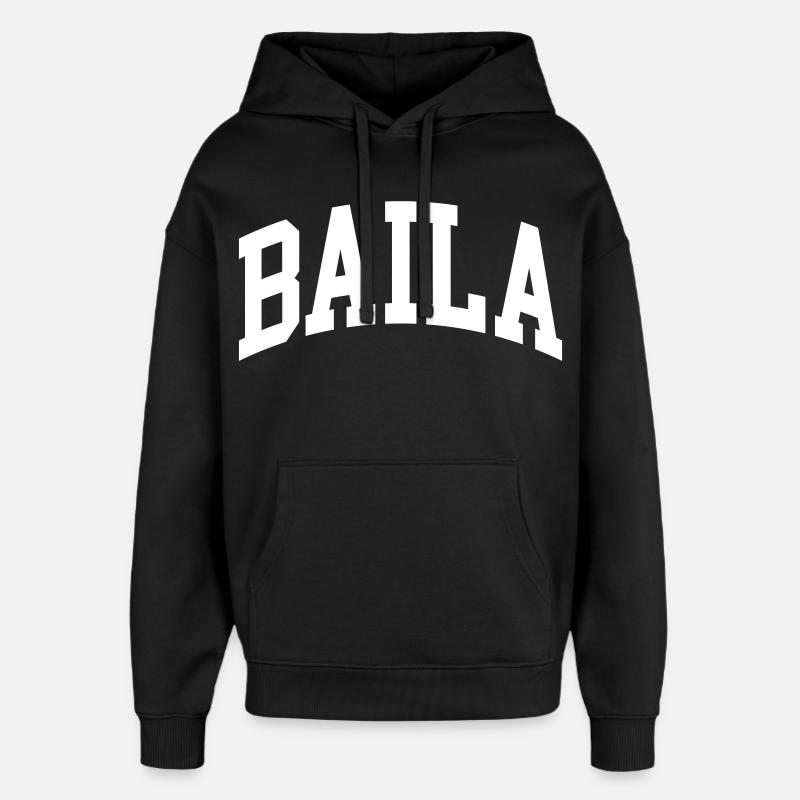 Baila - Sweat à capuche unisexe Stanley/Stella Oversized - noir