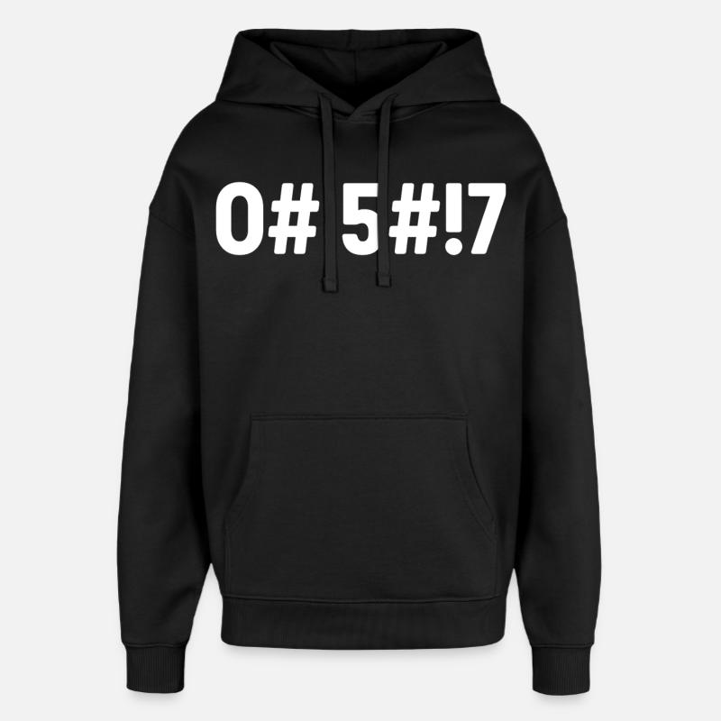 Oh merde, codé - Sweat à capuche unisexe Stanley/Stella Oversized - noir