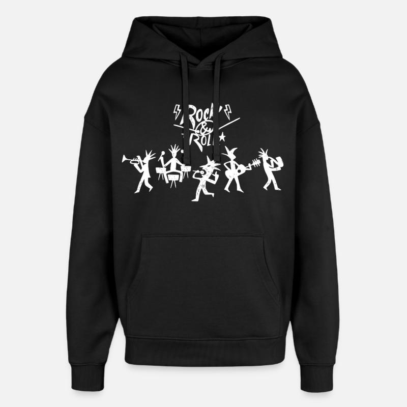 Groupe de Rock 'N' Roll - Sweat à capuche unisexe Stanley/Stella Oversized - noir