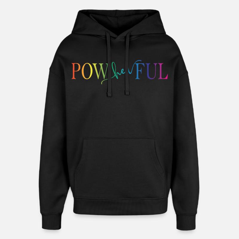 Powherful - Oversized Unisex Hoodie by Stanley/Stella - black