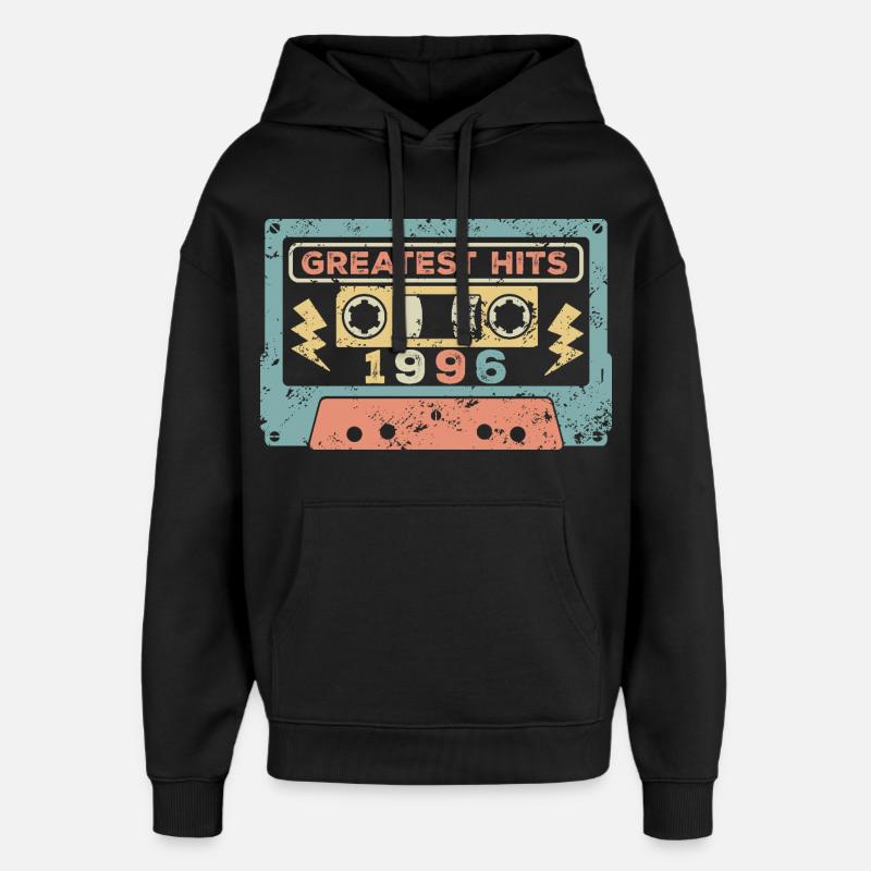 Millésime 1996 - Sweat à capuche unisexe Stanley/Stella Oversized - noir