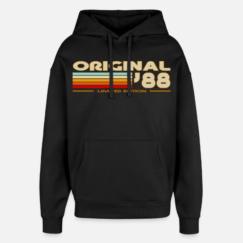 1988 - Sweat à capuche unisexe Stanley/Stella Oversized - noir