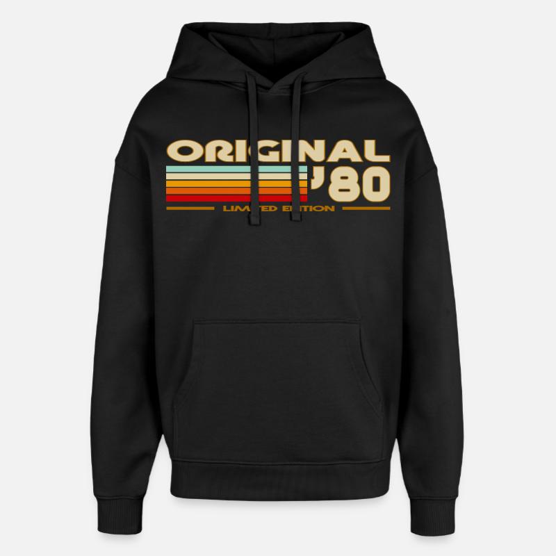 1980 - Sweat à capuche unisexe Stanley/Stella Oversized - noir