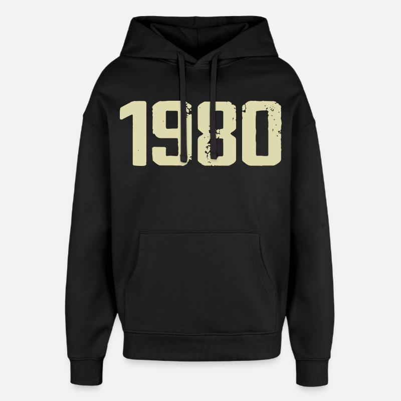 Jubilee 1980 - Oversized Unisex Hoodie by Stanley/Stella - black
