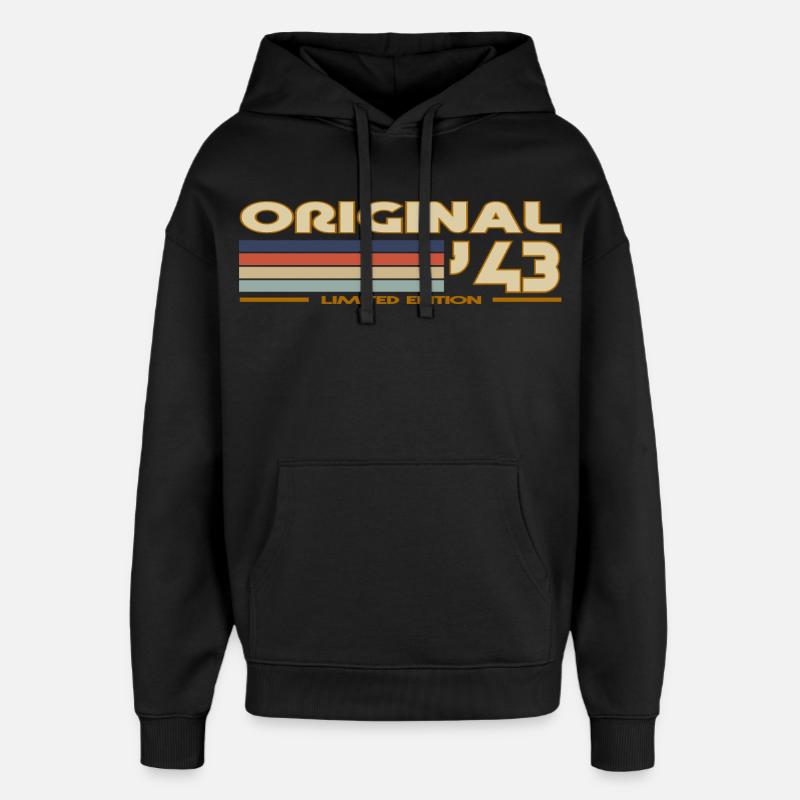 1943 - Sweat à capuche unisexe Stanley/Stella Oversized - noir