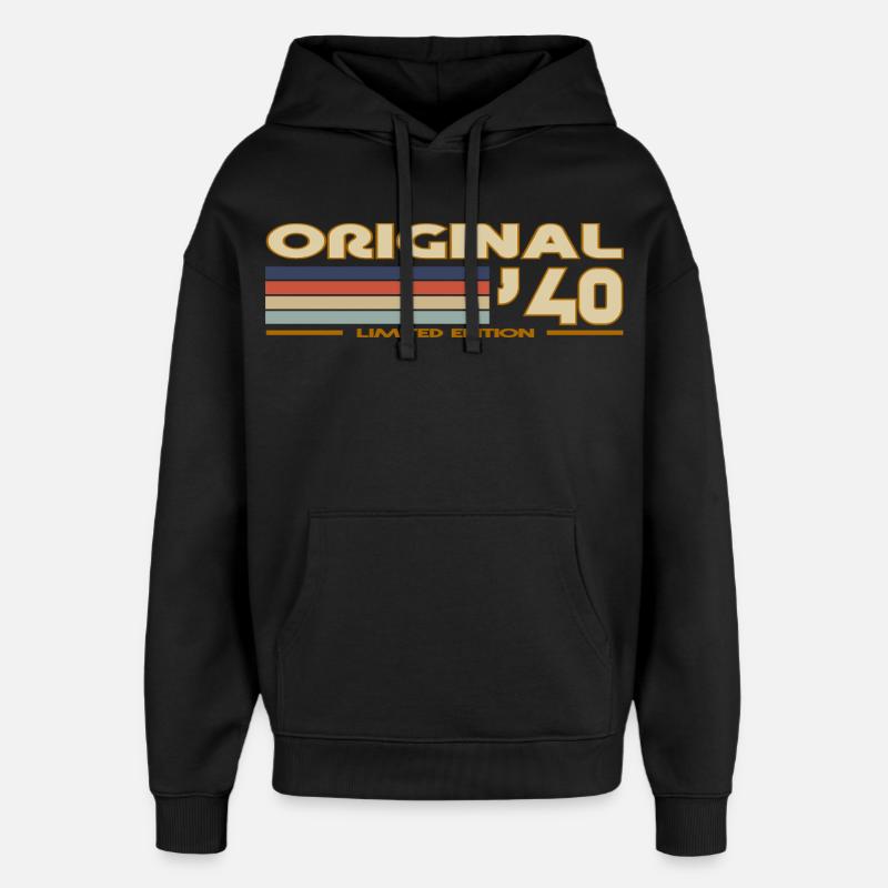 1940 - Sweat à capuche unisexe Stanley/Stella Oversized - noir