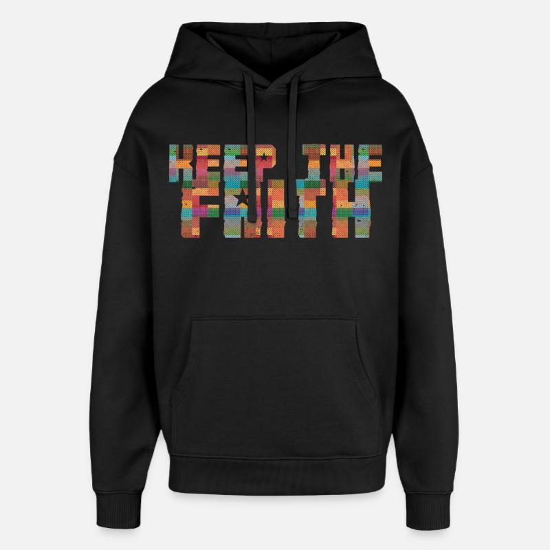 Gardez la foi - Sweat à capuche unisexe Stanley/Stella Oversized - noir
