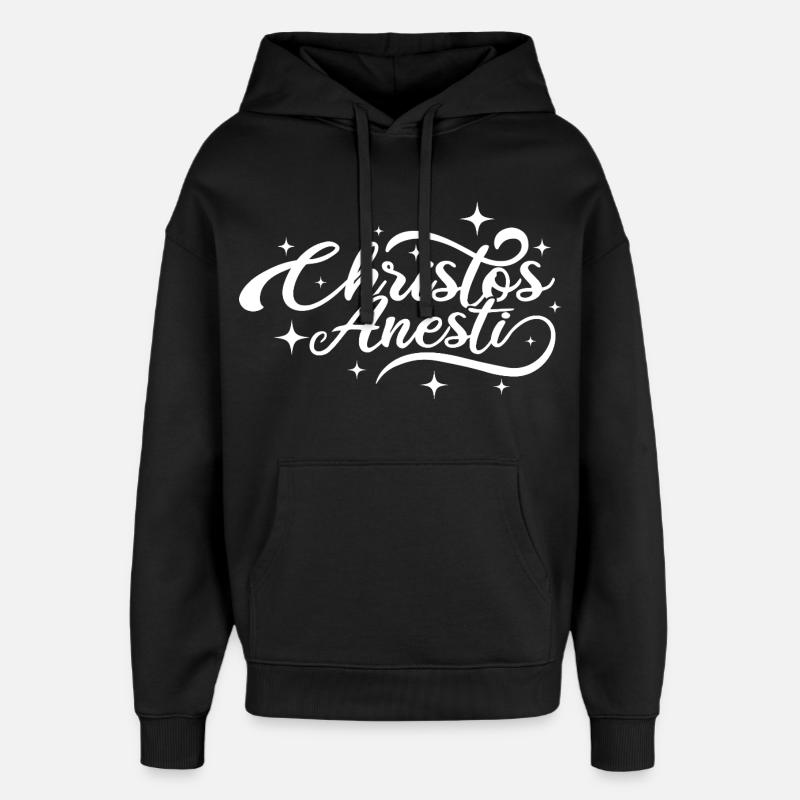 Christos Anesti Orthodox Easter - Oversized Unisex Hoodie by Stanley/Stella - black