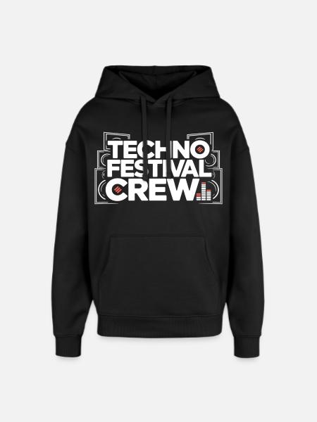 Techno Festival Crew – Techo Party Outfit - Oversized Unisex Hoodie by Stanley/Stella - black