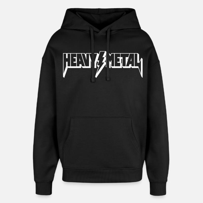 Heavy Metal Logo - Sweat à capuche unisexe Stanley/Stella Oversized - noir