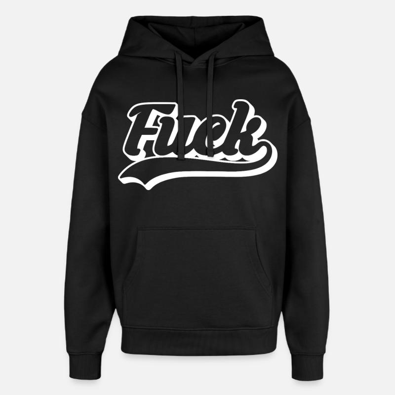 Merde au Rétro Script - Sweat à capuche unisexe Stanley/Stella Oversized - noir