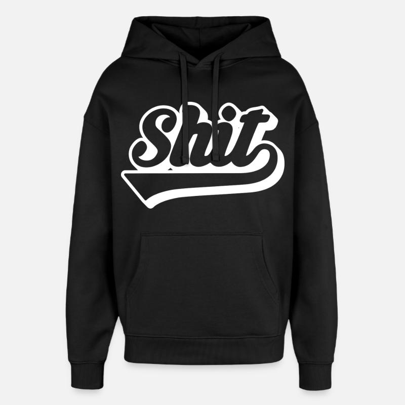 Scheiße Retro-Skript - Oversized Unisex Hoodie von Stanley/Stella - Schwarz