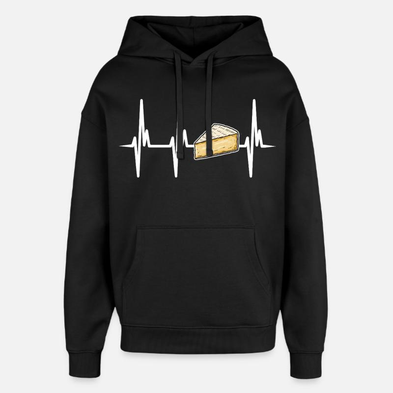 Ich liebe Brie Käse - Oversized Unisex Hoodie von Stanley/Stella - Schwarz