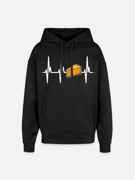 I love Italian cheese - Oversized Unisex Hoodie by Stanley/Stella - black