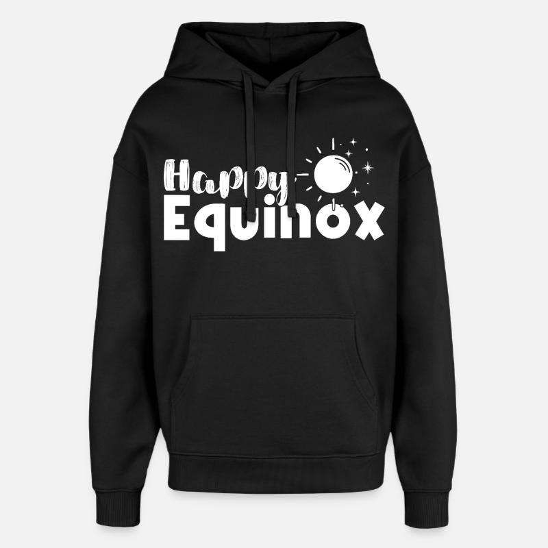Joyeux équinoxe Pâques Ostara - Sweat à capuche unisexe Stanley/Stella Oversized - noir