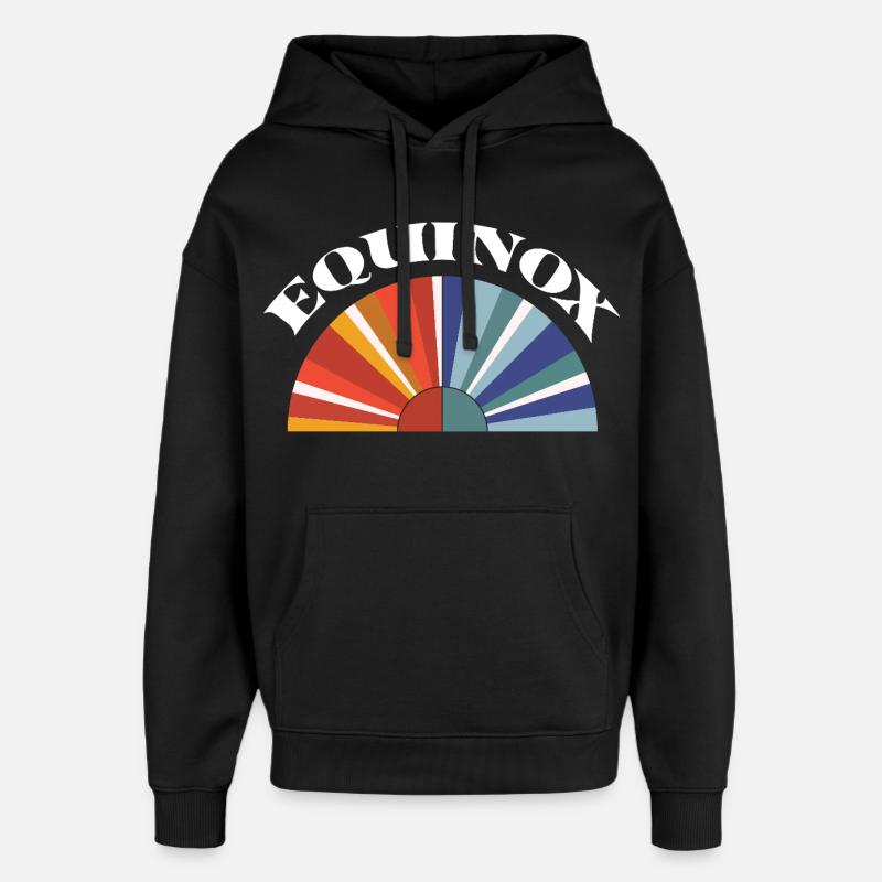 Équinoxe Joyeuses Pâques Ostara - Sweat à capuche unisexe Stanley/Stella Oversized - noir