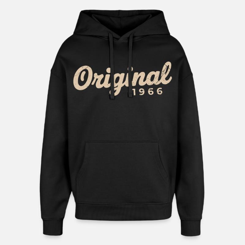 Cadeau d’anniversaire 1966 | Nées en 1966 - Sweat à capuche unisexe Stanley/Stella Oversized - noir