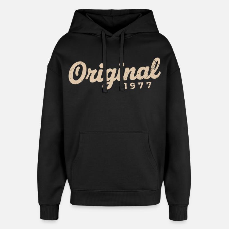 Cadeau d’anniversaire 1977 | Nées en 1977 - Sweat à capuche unisexe Stanley/Stella Oversized - noir