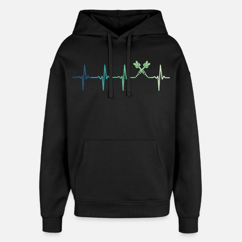 Darts Battement de coeur Fléchettes - Sweat à capuche unisexe Stanley/Stella Oversized - noir