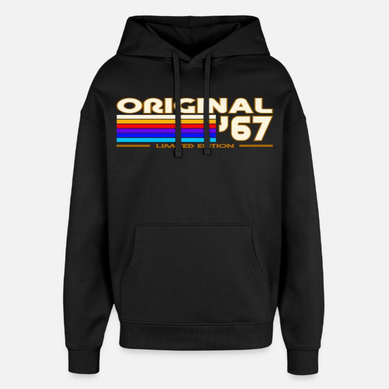 1967 - Sweat à capuche unisexe Stanley/Stella Oversized - noir