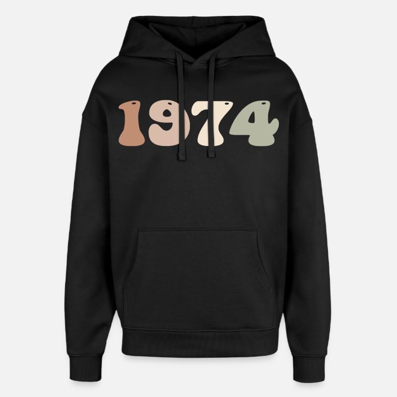 1974 - Sweat à capuche unisexe Stanley/Stella Oversized - noir