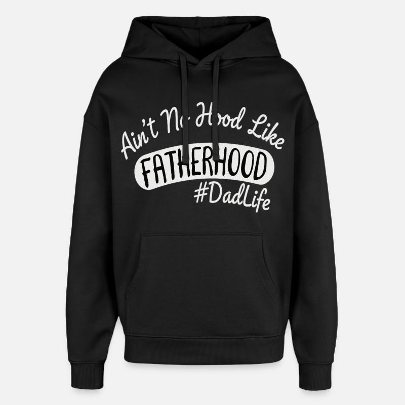 Vater Spruch Papa Vie Paternité - Sweat à capuche unisexe Stanley/Stella Oversized - noir