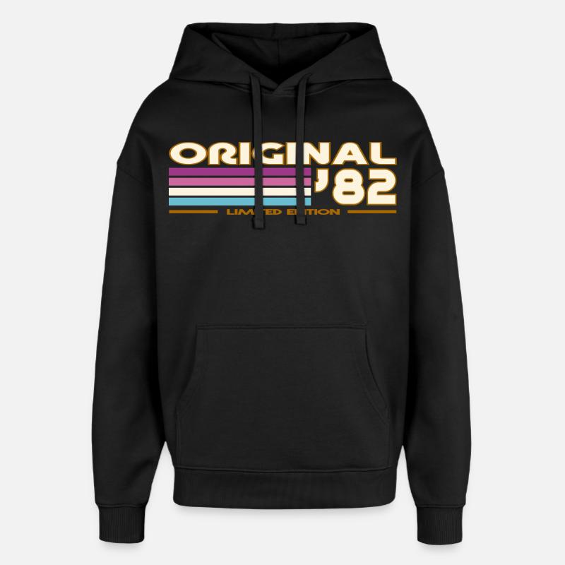 1982 - Sweat à capuche unisexe Stanley/Stella Oversized - noir
