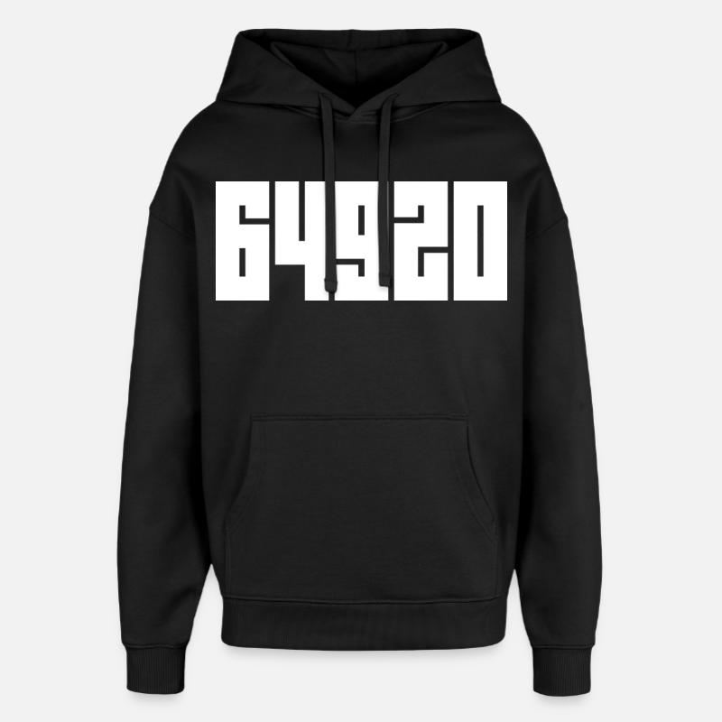 64920 Piła. Code postal de Piła - Sweat à capuche unisexe Stanley/Stella Oversized - noir
