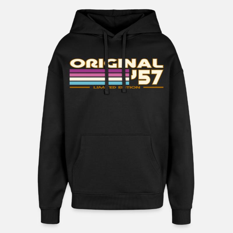1957 - Oversized Unisex Hoodie von Stanley/Stella - Schwarz