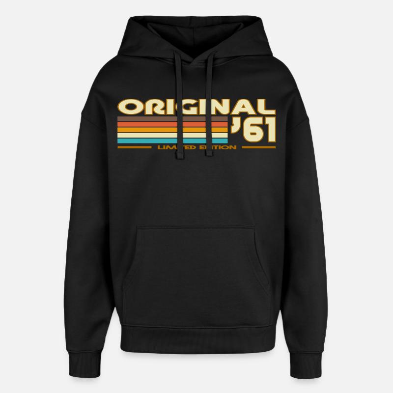 1961 - Oversized Unisex Hoodie von Stanley/Stella - Schwarz