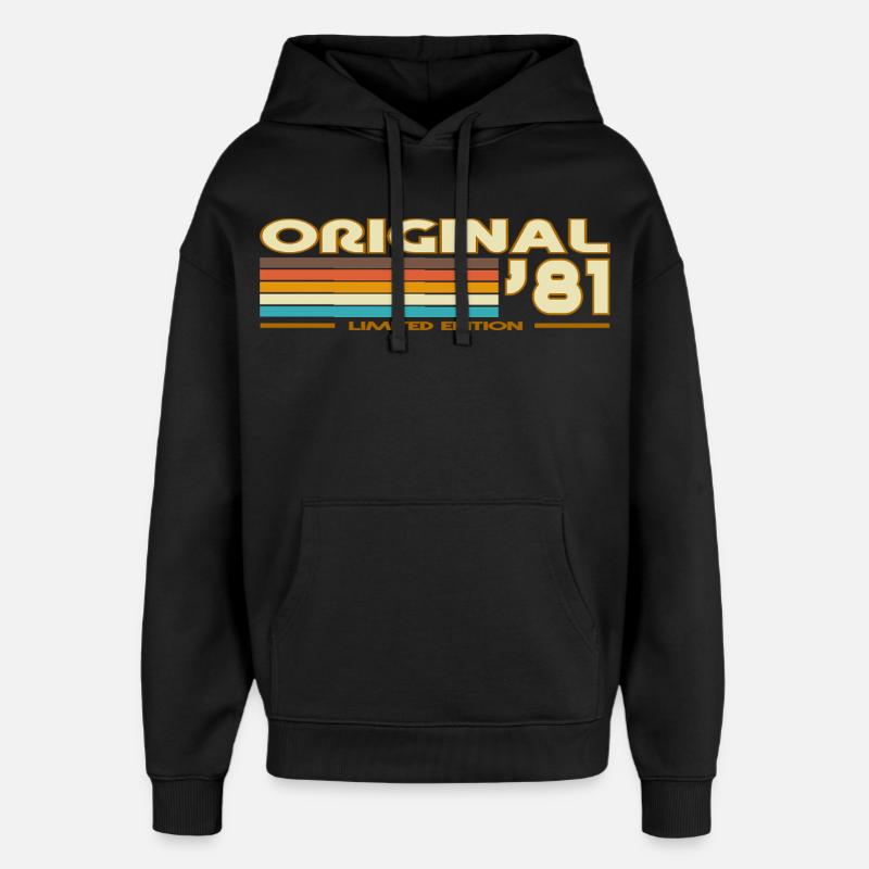 1981 - Sweat à capuche unisexe Stanley/Stella Oversized - noir