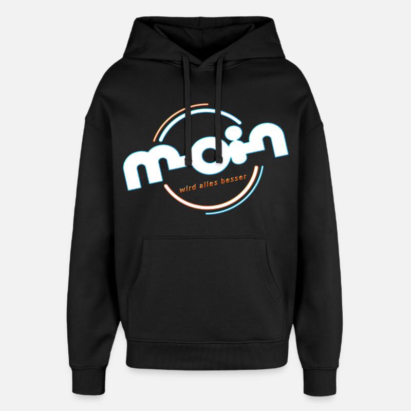 Bonjour - Sweat à capuche unisexe Stanley/Stella Oversized - noir