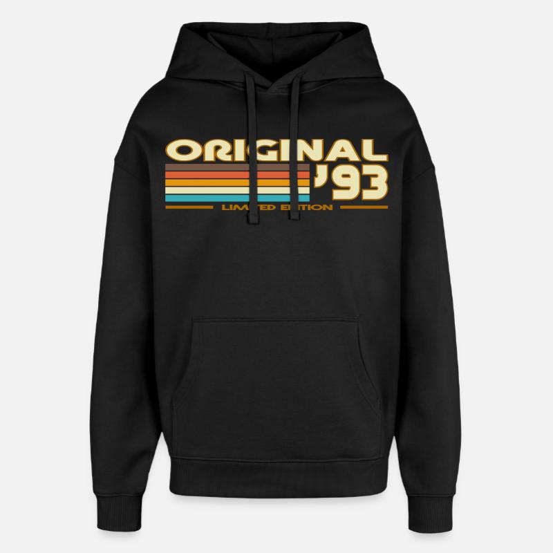 1993 - Oversized Unisex Hoodie by Stanley/Stella - black
