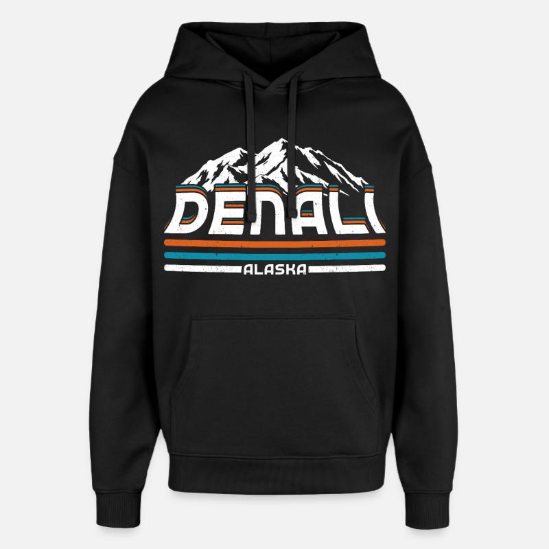 Parc national Alaska Denalis - Sweat à capuche unisexe Stanley/Stella Oversized - noir