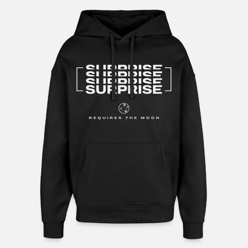 Signature de réflecteur - Surprise - Sweat à capuche unisexe Stanley/Stella Oversized - noir