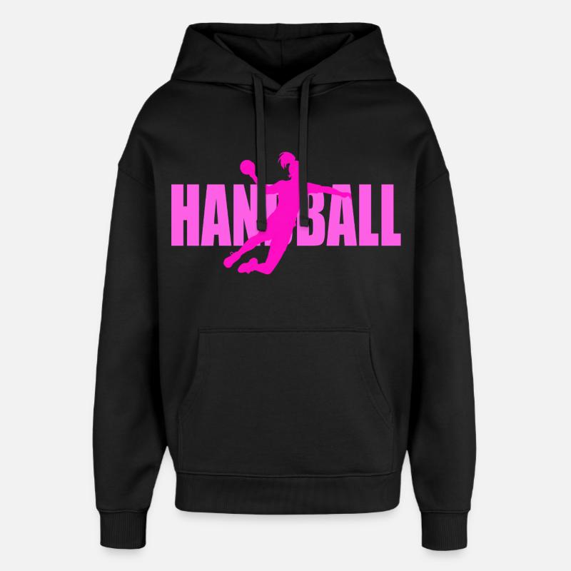 Handball - Sweat à capuche unisexe Stanley/Stella Oversized - noir