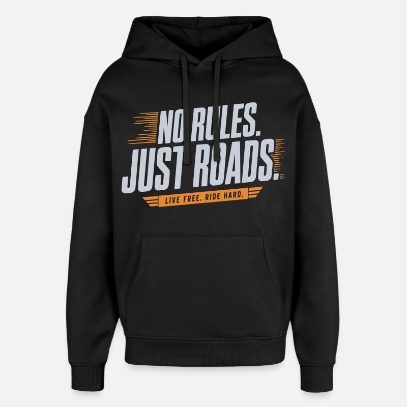 No Rules Just Roads - Oversized Unisex Hoodie von Stanley/Stella - Schwarz