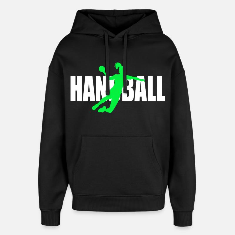 Handball - Sweat à capuche unisexe Stanley/Stella Oversized - noir