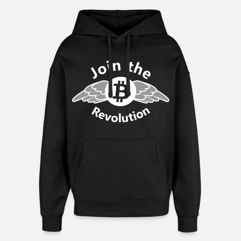 Révolution BitWings - Sweat à capuche unisexe Stanley/Stella Oversized - noir